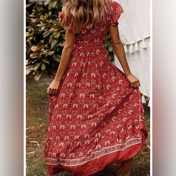 Bohemian Wrap Floral Summer Dress - Picture 3 of 3